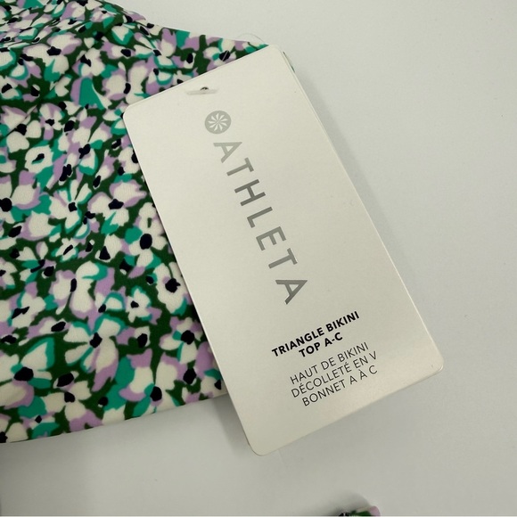 Athleta Bikini Set Triangle A-C Top Clean Full Bottom Camo Flora Gables XL - Picture 9 of 15